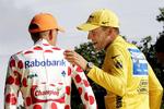 indforstået. Lance Armstrong (th) spurgte i 2005 Michael Rasmussen (tv): »Nå, hvad fik du at spise i forgårs?«. »Sikkert det samme som dig«, lød svaret. 