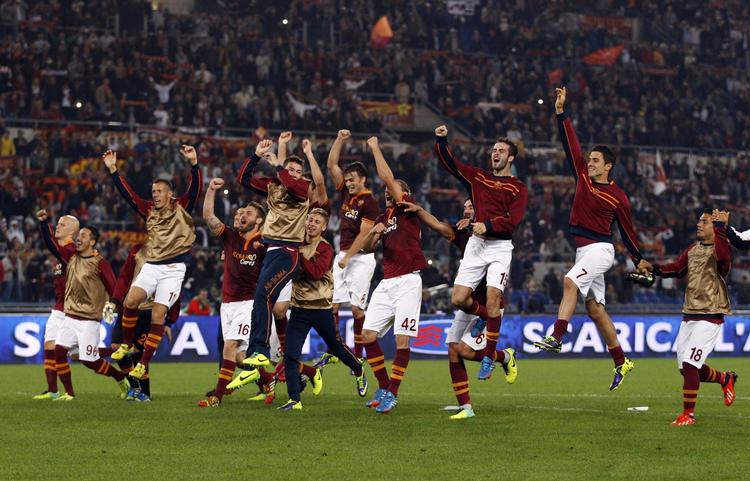 rekord-stime. Selv om det kun blev til en snæver sejr mod bundproppen Chievo, så var der grund til at kuble for Roma-spillerne. 