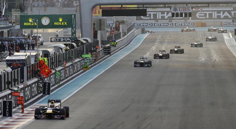 SUVERÆN. Sæsonens 11. sejr og den 7. i træk hentede Sebastian Vettel i Abu Dhabi. 