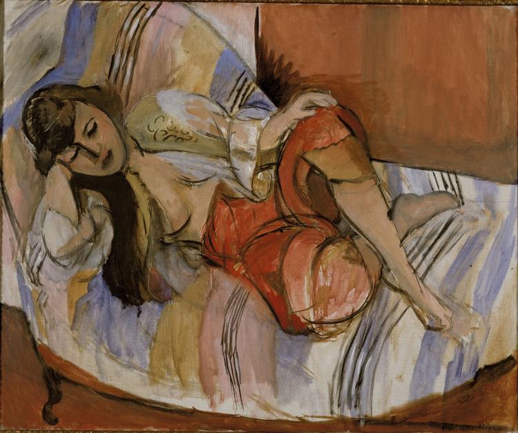 ENTARTET. Et maleri af Henri Matisse fra 1921, som viser et maleri af slavinden 'Odalisk'. Det er i øjeblikket  udstillet på Stedelijk Museum i Amsterdam. 