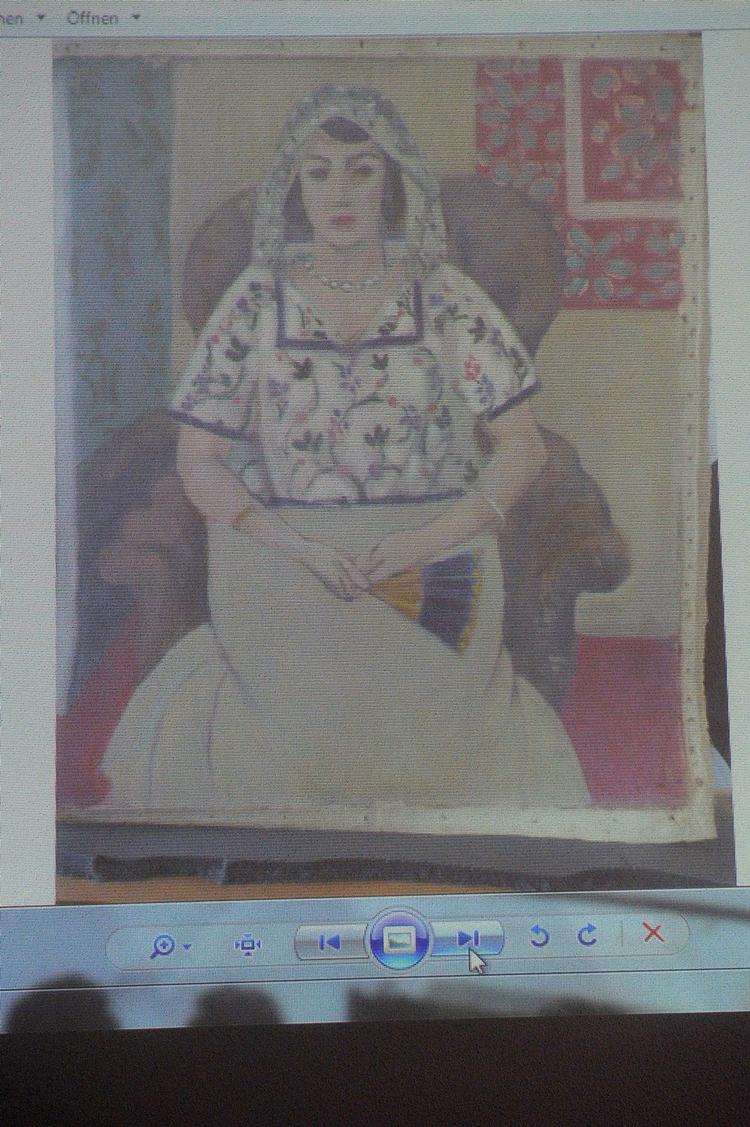 På pressekonferencen i Augsburg  blev et lille udvalg af de godt 1.400 værker vist frem. Blandt dem var dette værk, som formodes at være lavet af Henri Matisse. 