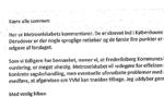 Dokumentation. Metroselskabet klappede ansøgning om natarbejde af før ansøgning. 