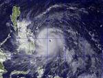 Blæst omkuld. Supertyfonen Haiyan hærger i øjeblikket den sydøstasiatiske øgruppe Filipinerne. (Foto: AP Photo/US Naval Research Lab) 