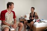 kAMMERATER. Frank Høj og Bo Hamburger delte værelse under OL i 2004, hvor Høj ifølge Michael Rasmussen havde smuglet doping med ind i OL-byen. 