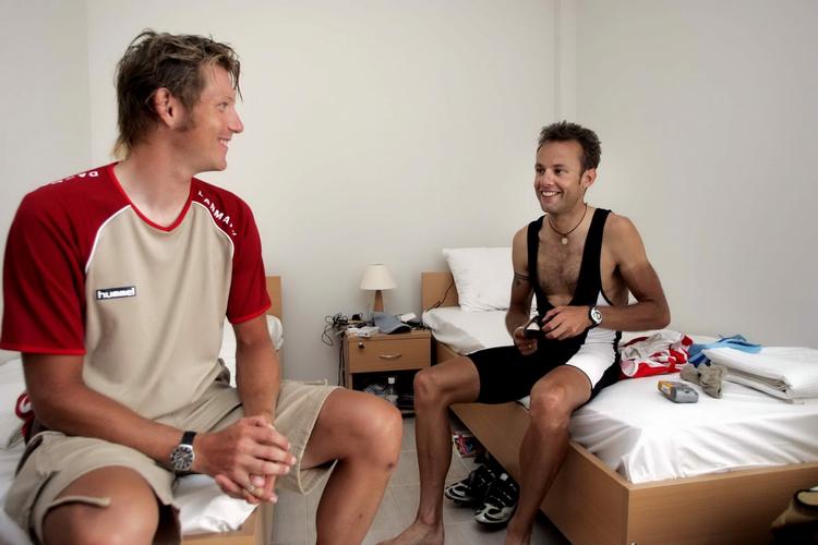 kAMMERATER. Frank Høj og Bo Hamburger delte værelse under OL i 2004, hvor Høj ifølge Michael Rasmussen havde smuglet doping med ind i OL-byen. 