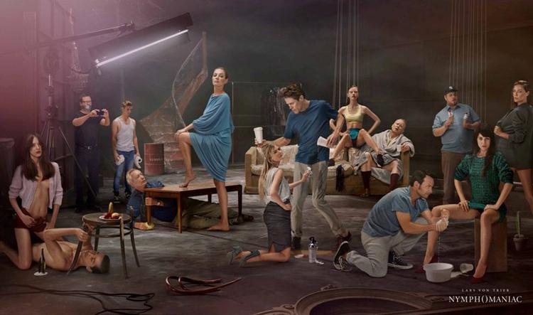 Versioneringer. De medvirkende i  'Nymphomaniac' tæller Charlotte Gainsbourg, Stellan Skarsgård, Shia LaBeouf, Jamie Bell, Christian Slater og Connie Nielsen. 