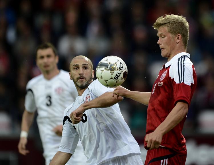 Bedst. Andreas Cornelius er kåret til årets spiller. Cornelius var Superligaens mest målfarlige spiller i sæsonen 2012/2013 inden skiftet til den walisiske klub Cardiff. - Foto: . 