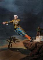 Selvmord. Yinka Shonibare har i serien af 'Fake Death Pictures' blandt andet genskabt Leonardo Alenza Nietos' 'Satire over det romantiske selvmord' fra 1839, nu med Lord Nelson iført farverigt tøj i hovedrollen. 