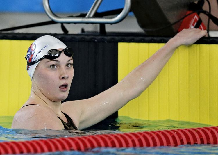 FORSKRÆKKET. Trods ømhed i skulderen var Mie Ø. Nielsen stærkt svømmende, da DM startede i dag. 