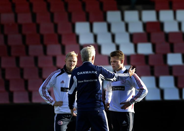 Forberedelse. Landsholdet med Nicolai Boilesen og Emil Larsen møder Norge fredag aften i Herning. 