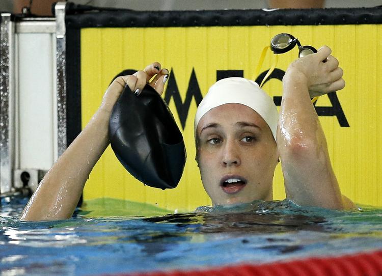 Hæder. Rikke Møller Pedersen i aktion i 50 meter bryst ved DM. Hun er igen årets svømmer. 