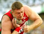 AFSLØRET. Sidste år var Andrei Mikhnevich blandt dem, der fik frataget sin medalje fra VM i atletik i 2005. 
