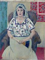 Kunstskat. Blandt de malerier, som politiet i Augsburg har konfiskeret er dette maleri, 'Siddende kvinde' at den franske maler Henri Matisse 