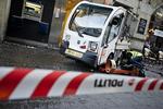 Ulykke. Skraldebil løb løbsk på Strøget og slog en turist ihjel. 