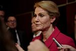 »Det er et pænt resultat, det er der ikke nogen tvivl om«, siger Helle Thorning-Schmidt. 