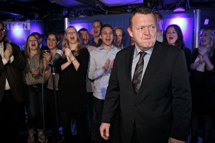 Jubel. Valgfest hos Venstre i Huset i Magstræde i tirsdags. 