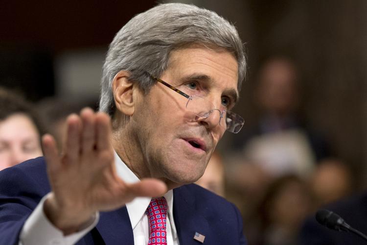 Atomprogram. USA's udenrigsminister, John Kerry, besluttede sig i sidste øjeblik for at flyve til den schweiziske by i aftes at give et skub til forhandlingerne med Iran, der er foregået siden onsdag. 
