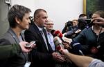 Doorstep pressemøde i Finansministeriet