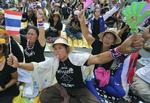 Protester. Demonstrantanter laver sit-in foran det thailandske finansministerium i dag. 
