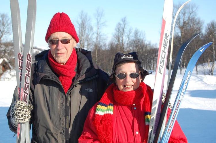 Trofaste. Lis og Ib Christian Jensen har en enkel gang ladet sig overtale til at holde skiferien et andet sted end Rauland, hvor de har været 46 gange. FOTO: Anette Claudi 