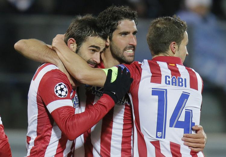Jubel. Atletico-mændene måtte nøjes med et point i Rusland. 