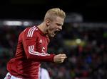 Skadet. Nicolai Boilesen scorede sejrsmålet til 2-1 i venskabskamp mod Norge. 