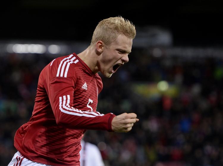 Skadet. Nicolai Boilesen scorede sejrsmålet til 2-1 i venskabskamp mod Norge. 