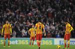 Skrump. Barcelonas forspring på tre point skrumpede i weekenden til det marginale: Deres målscore er to mål bedre end Atleticos. 