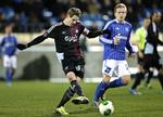 MÅLSCORER. Med et mål på straffespark fik Thomas Kristensen (tv.) udlignet mod Lyngby. 