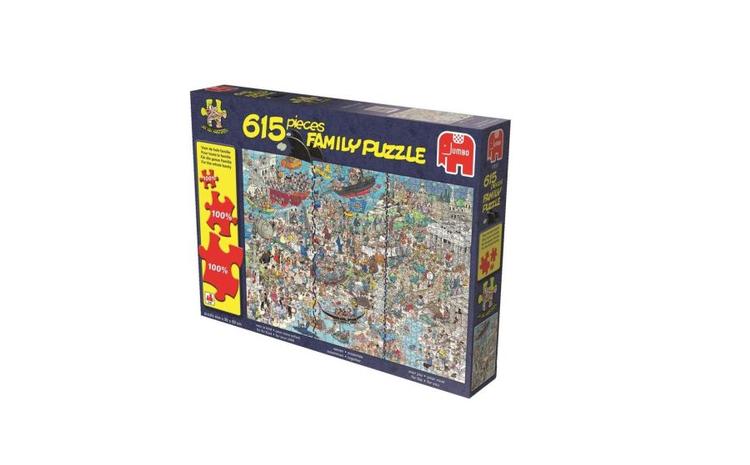 Jumbo. Brikkerne har tre forskellige størrelser i Jumbo Family Puzzle så hele familien kan blive udfordret. 