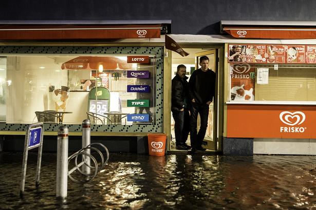 Stormflod i Frederikssund. 