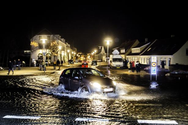 Stormflod i Frederikssund. 