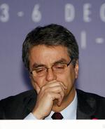 Rørt. WTO's topchef, Roberto Azevedo, måtte knibe en tåre, da aftalen var på plads. 