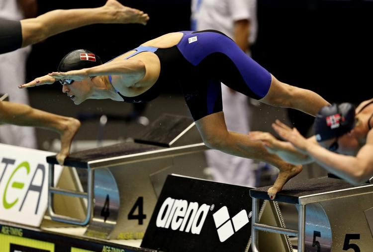 TILFREDS. Efter to danske rekorder i 50 meter brystsvømning glæder Rikke Møller Pedersen sig nu til fredagens 200 meter-løb. 