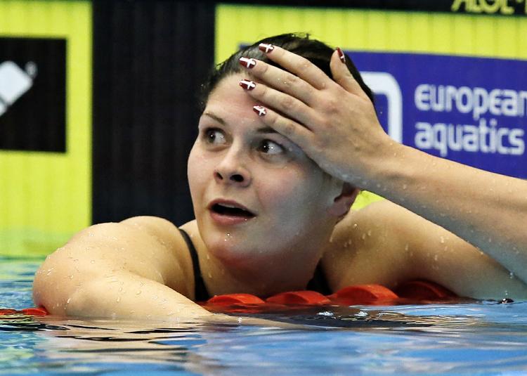 Slået. den spanske rekordmaskine var igen for hurtig for Lotte Friis. 