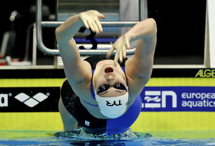 Øv. Mie Ø. Nielsen henvist til fjerdepladsen i 50 meter rygcrawl. 