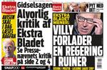 Omvendt. Siden til venstre er den rigtige forside, som Pressenævnet har krævet. Den til højre er bagsiden af dagens avis, der altså er en maskeret forside. 