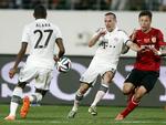 Fransk. Den franske landsholdspiller Ribery førte an i sejren over de kinesiske stjerner. 