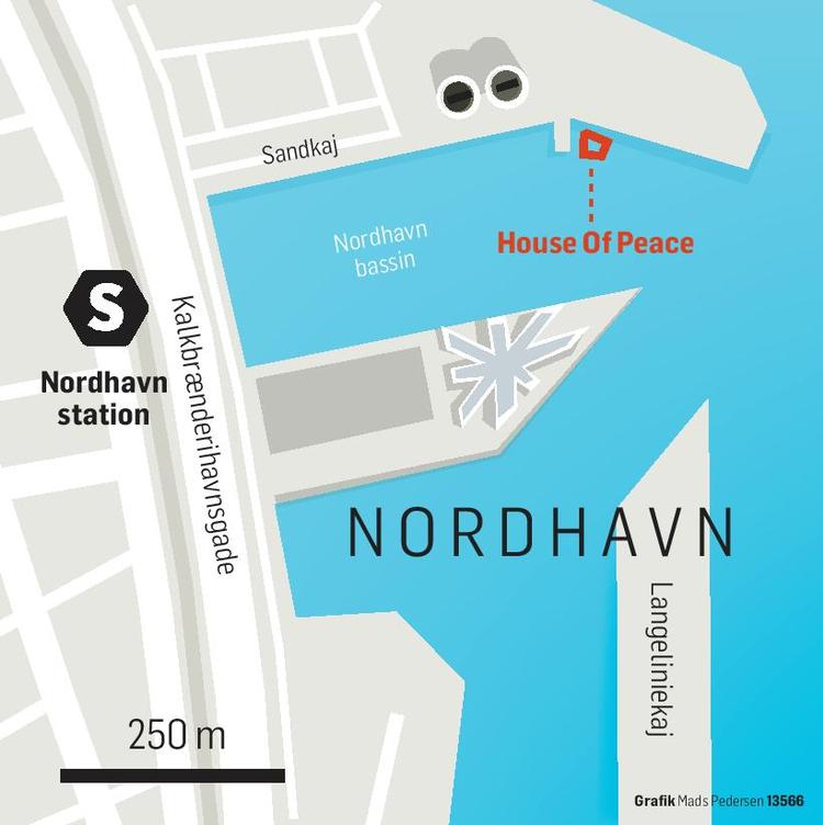 Vartegn. Det 'Arkitektoniske mesterværk' skal ligge i Nordhavnsbassinet ud for den nye FN-by. 