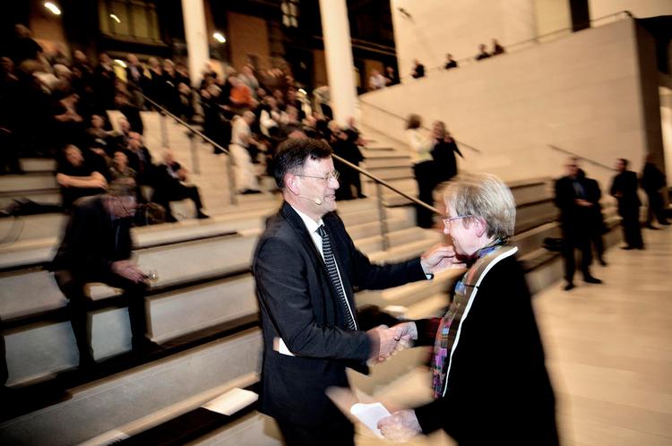 Officielt. Kulturminister Marianne Jelved (R) takkede Karsten Ohrt for hans seks år som museumsdirektør. 