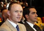 tour-konkurrenter. Chris Froome (tv) sammen med Alberto Contador ved offentliggørelsen af næste års Tour de France-rute. 