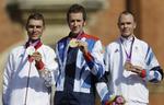 SEJRSVANTE. Mellem sejrene i Tour de France i 2012 og 2013 har Bradley Wiggins (i midten) og Chris Froome (th.) også vundet OL-medaljer i enkeltstart, hvor Tony Martin (tv.) vandt sølv. 