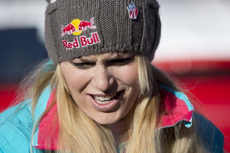 OL-forberedelse? Lindsey Vonn har store problemer med sit skadede knæ. 