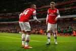 tophold. Theo Walcott (tv) og Aaron Ramsey har været i storform for Arsenal i efteråret. 