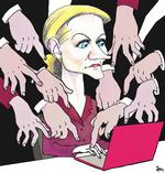 Kontrol. Helle Thorning-Schmidt kan ifølge meningsmålingerne få brug for gode råd. Tegning: Anne-Marie Steen Petersen 
