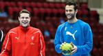 Countdown. Michael Knudsen (th) og Jesper Nøddesbo skal i kamp i weekenden. 