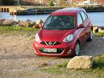 opstrammet. Seneste version af Nissan Micra har fået nyt design af fronten, i stil med Nissans øvrige modeller. Foto: Allan Graubæk 