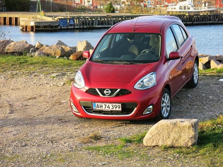 opstrammet. Seneste version af Nissan Micra har fået nyt design af fronten, i stil med Nissans øvrige modeller. Foto: Allan Graubæk 
