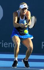 Exit. Wozniacki har nu fem dage til at forbedre sit spil: Australian Open begynder på mandag. 