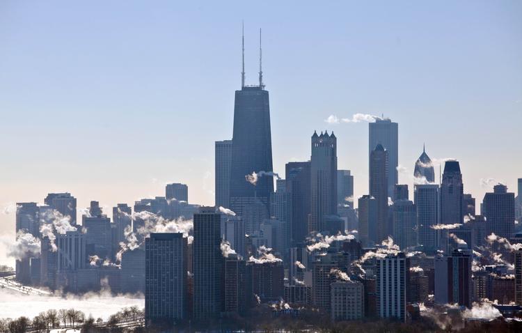 Chicagos skyline. 